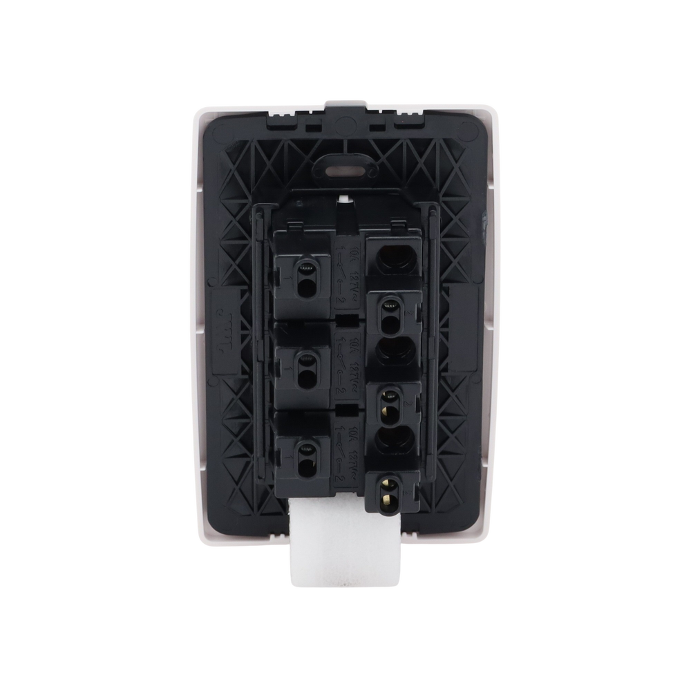 Apagador Triple Sencillo de 10 A/ 127 V CA ~ 60 Hz / Color Blanco. - Image 5