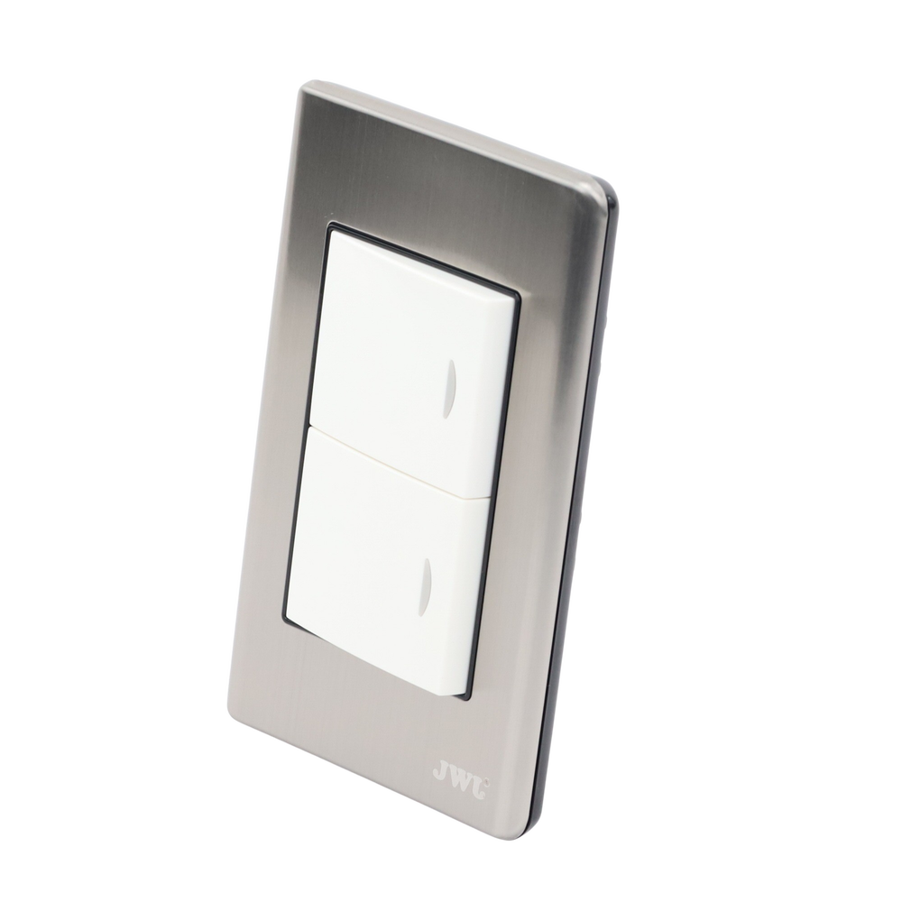 Apagador Doble de 10 A/ 127 V CA ~ 60 Hz / Placa de Acero. - Image 2