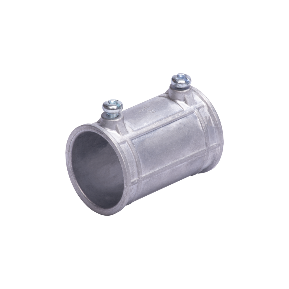 COPLE 1/2" (13MM) PARED DELGADA CON TORNILLO TIPO AMERICANO, GALVANIZADO - ETIQUETA VERDE