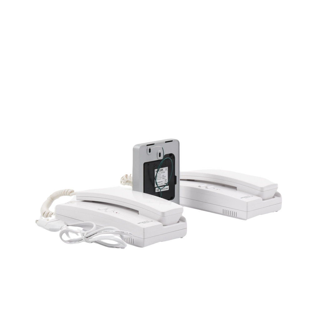 Kit de Audio Portero con 2 Auriculares y Frente de Calle