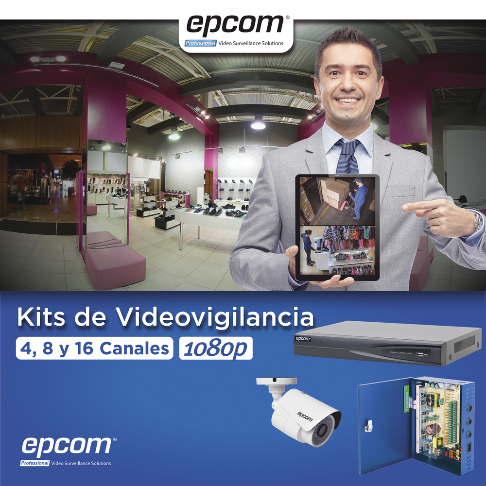 KIT TurboHD 1080p / DVR 16 Canales / 16 Cámaras Bala (exterior 2.8 mm) / Transceptores / Conectores / Fuente de Poder Profesional - Image 2