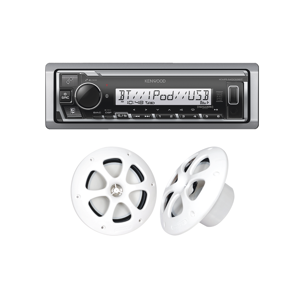 Kit de estéreo con Bluetooth KMR-M332BT |  más Par de bocinas KFC-1613MRW