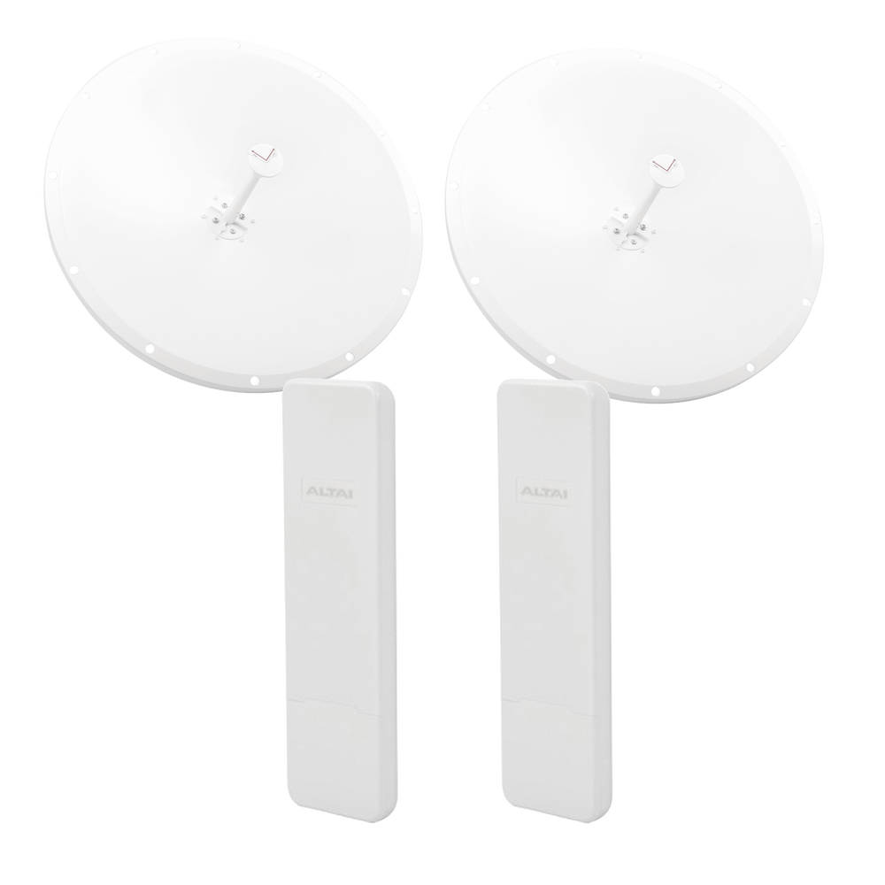 Kit de Enlace Completo PTP en 5 GHz, Hasta 20 km, con el Modelo Conectorizado C1XAN y Antena Direccional de 28 dBi Modelo TXP-D4865-28-SMA, Administración en Nube Gratis con INSIGHTS