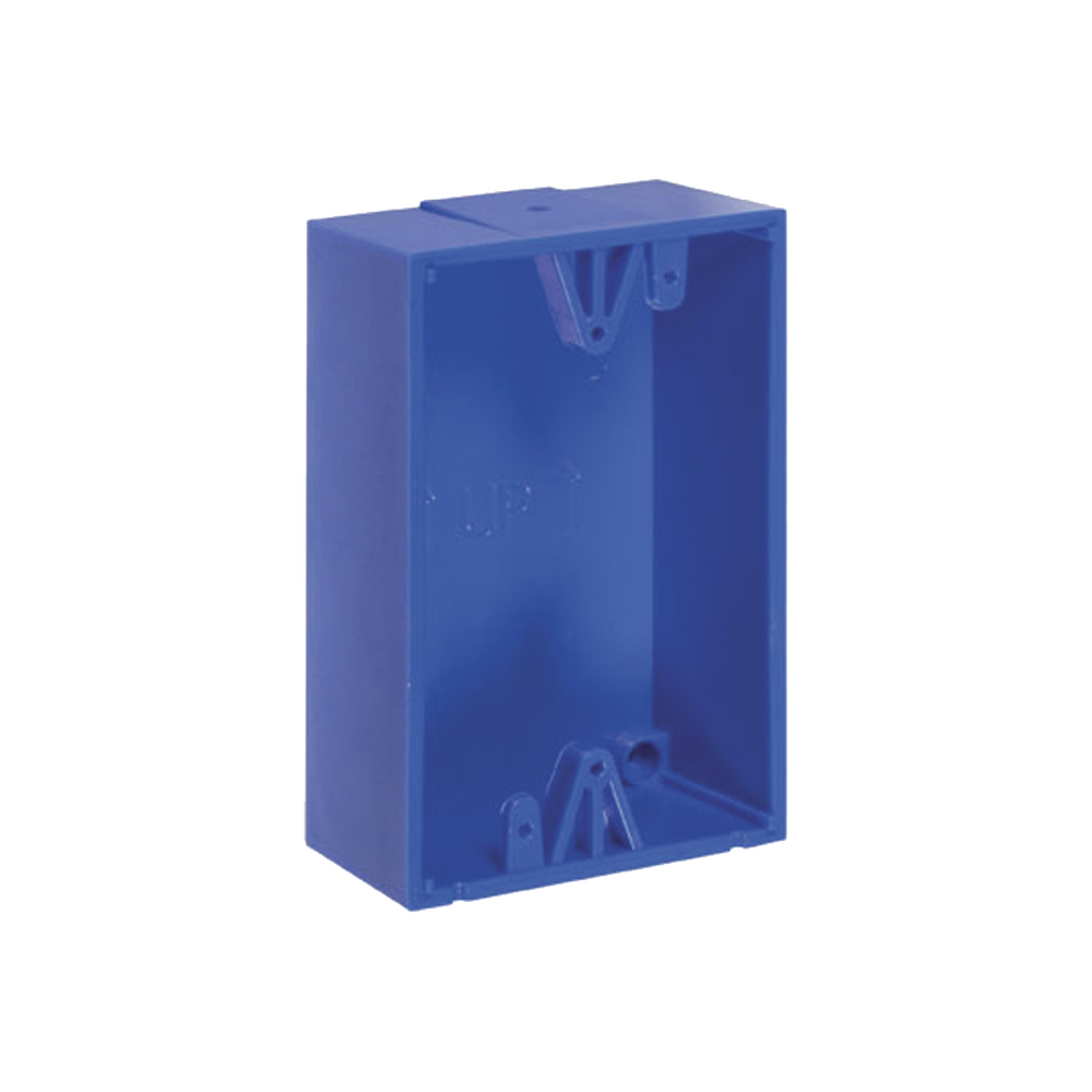 Caja trasera de montaje color azul para estaciones de parada STOPPER