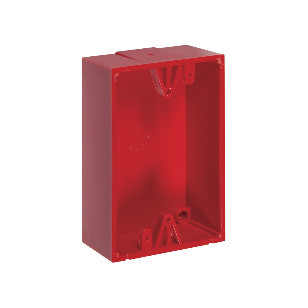 Caja trasera de montaje color rojo para estaciones de parada STOPPER