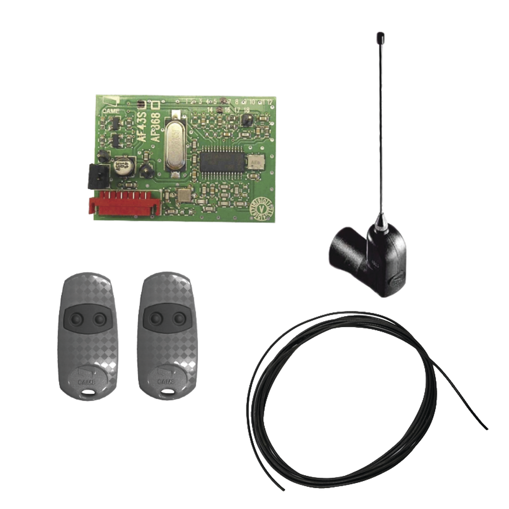 Kit Receptor inalámbrico con antena / Hasta 45M en linea de vista / INCLUYE dos controles  y 3 metros de cable RG58 para la antena