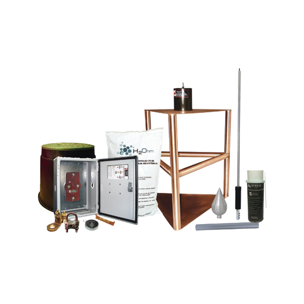 Kit Pararrayo con Accesorios de Instalación en Torre para Protección de 200 m de Diámetro.