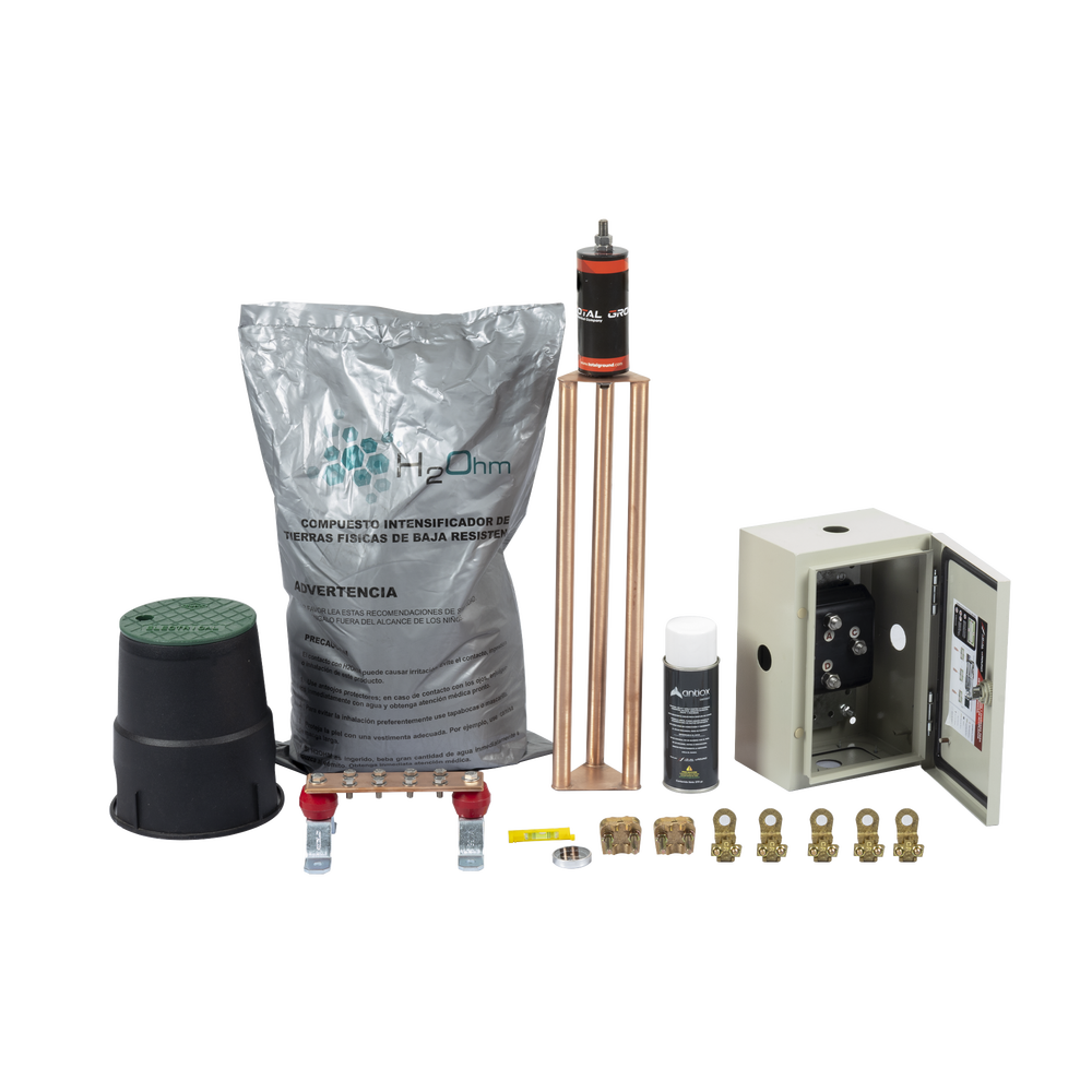 Kit de Tierra Física modelo TG100K con Electrodo Magnetoactivo 67 x 17 cm, capacidad Max: 100 AMP