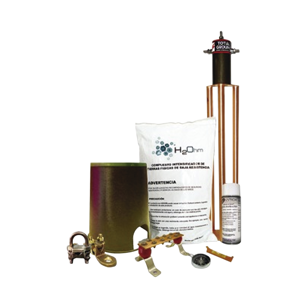 Kit de tierra física modelo TG45AB con Electrodo Magnetoactivo, capacidad: 45 AMP