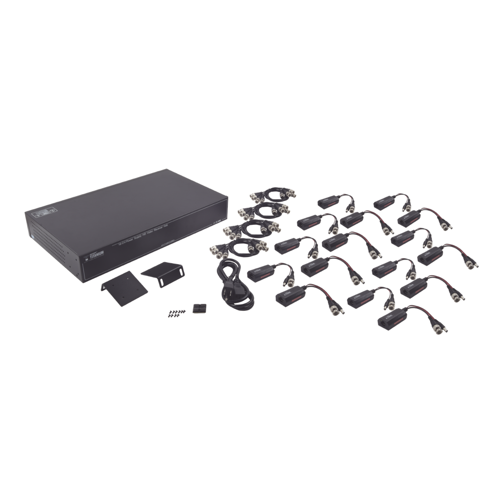 Kit de TRANSCEPTOR ACTIVO DE 16 Canales / VIDEO+PODER en un solo Cable UTP / 150m en 4K, 200m en 5 MP/ Envía 36 Vcc y recibe 12 Vcc / TODO INCLUIDO PARA RACK / Compatible con cámaras HD-TVI/CVI/AHD/CVBS / Instalación Limpia - Image 4