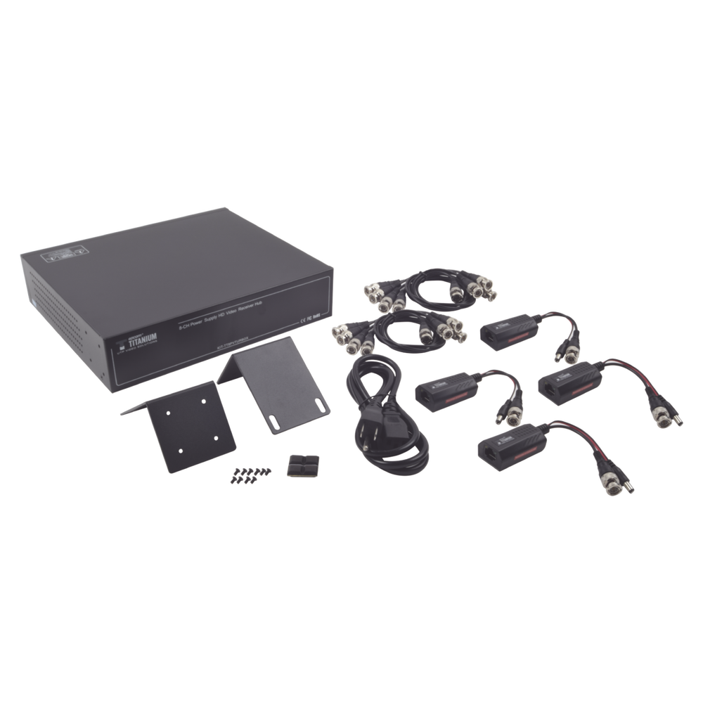 Kit de TRANSCEPTOR ACTIVO DE 8 CANALES / VIDEO+PODER en un solo Cable UTP / 150 metros en 4K, 200 metros en 5 MP/ Envía 36 Vcc y Recibe 12 Vcc / TODO INCLUIDO PARA RACK / Compatible con cámaras HD-TVI/CVI/AHD/CVBS / INSTALACIÓN LIMPIA - Image 4