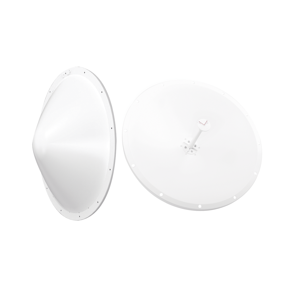 Kit de Antena y radomo, ganancia de 28 dBi, rango de frecuencia extendida (4.9 a 6.5 GHz), conectores SMA-macho inverso, incluye jumper, distancia de hasta 15 km