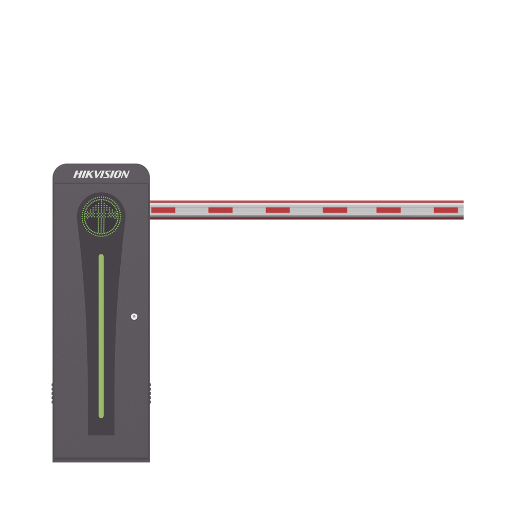 Barrera Vehicular con Brazo Iluminado Led 4 mts INCLUIDO / Derecha / Alto Desempeño / Brushless / Semáforo Rojo-Verde en Gabinete / Incluye 2 Controles Remotos