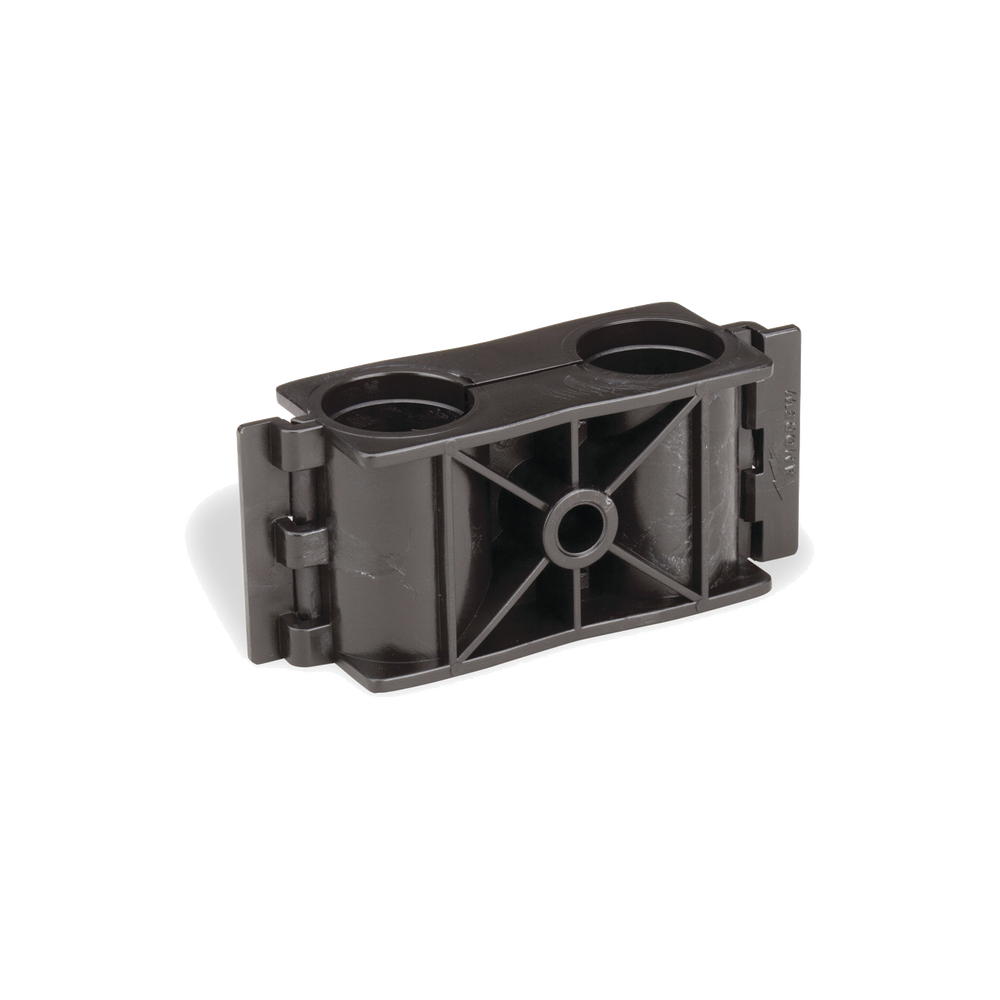 Sujetador de Doble Click para Cable Coaxial de 1/2 Pulgada - Paquete de 10 Piezas