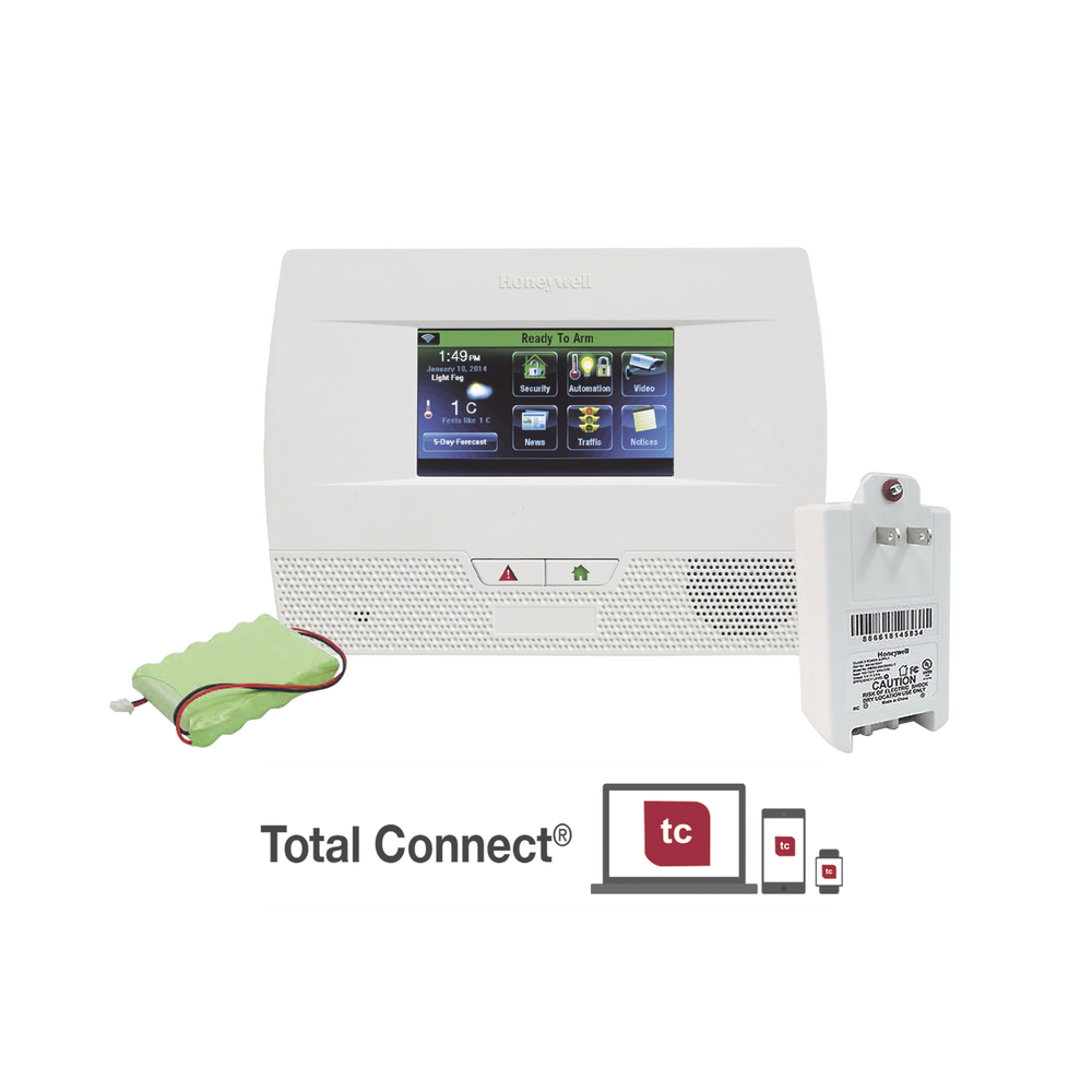 Panel de Alarma Inalambrico Autocontenido con Pantalla Touch L5210, integrable a casa inteligente usando servicio de Total Connect