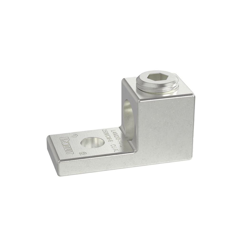 Terminal tipo Lengüeta Recta de Aluminio con Agujero 1/4", y Barril para Cable #14 - 2/0 AWG - Image 3