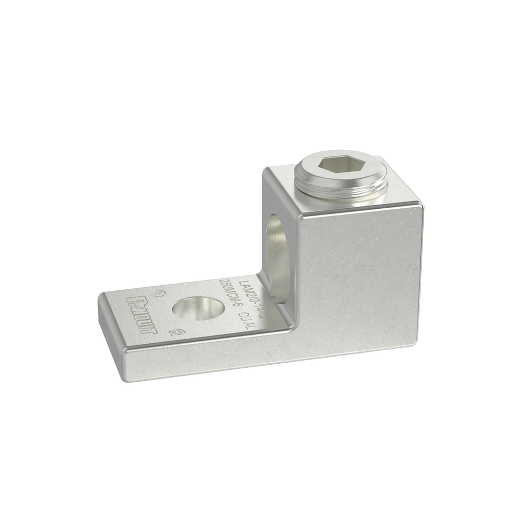 Terminal tipo Lengüeta Recta de Aluminio con Agujero 1/4", y Barril para Cable #14 - 2/0 AWG - Image 3