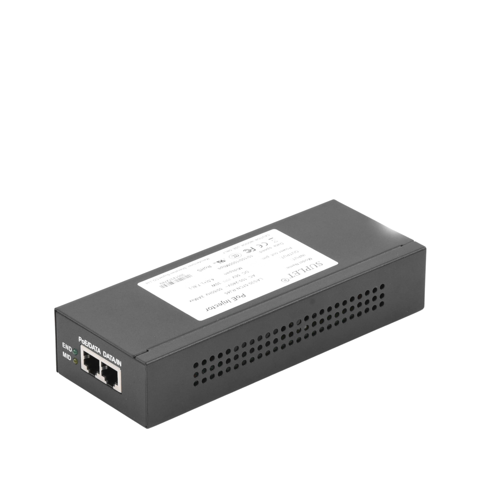 Inyector Super Hi-PoE / 56 Vcc / 30 Watts / Para Domos HIKVISION PTZ / IP (-AE / DE) / Soporta 802.3 af /at / Para Aplicaciones de CCTV - Image 2