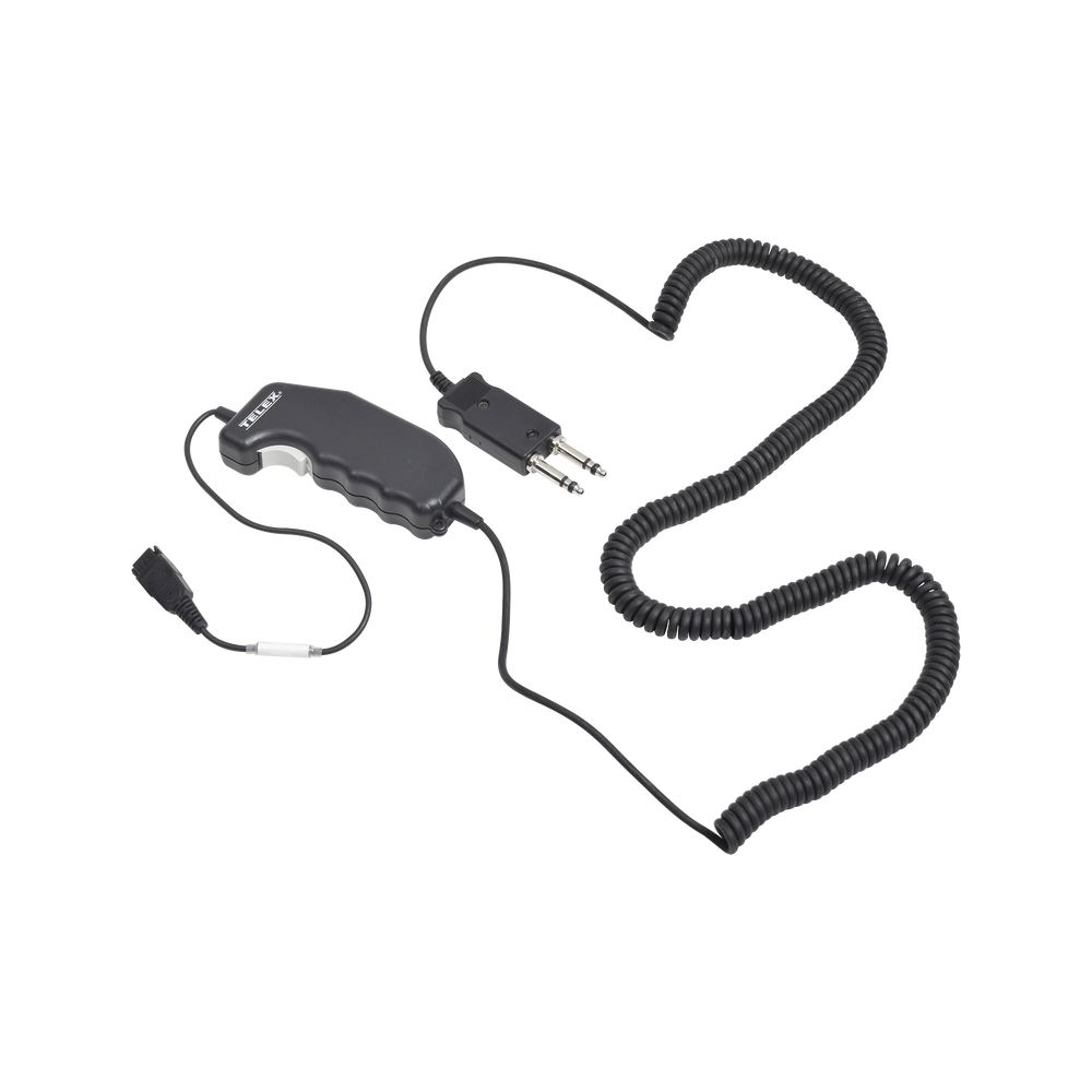 Cable adaptador con PTT y desconexión rápida para diadema de despacho Telex