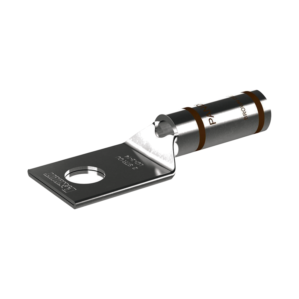 Zapata de compresión LCA2-14-Q, para cal. 2 Awg, Barreno para tornillo prisionero de 1/4, 1 Pz