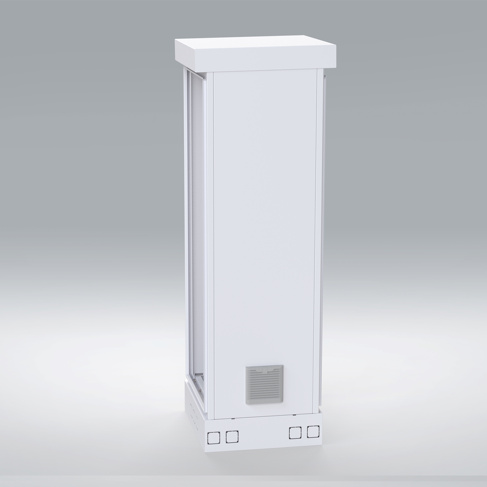 Gabinete para Piso, Capacidad, 31 Unidades de Rack, Doble puerta y Postes frontales e intermedios ajustables, Color Blanco, Se envía el Gabinete Armado. - Image 6