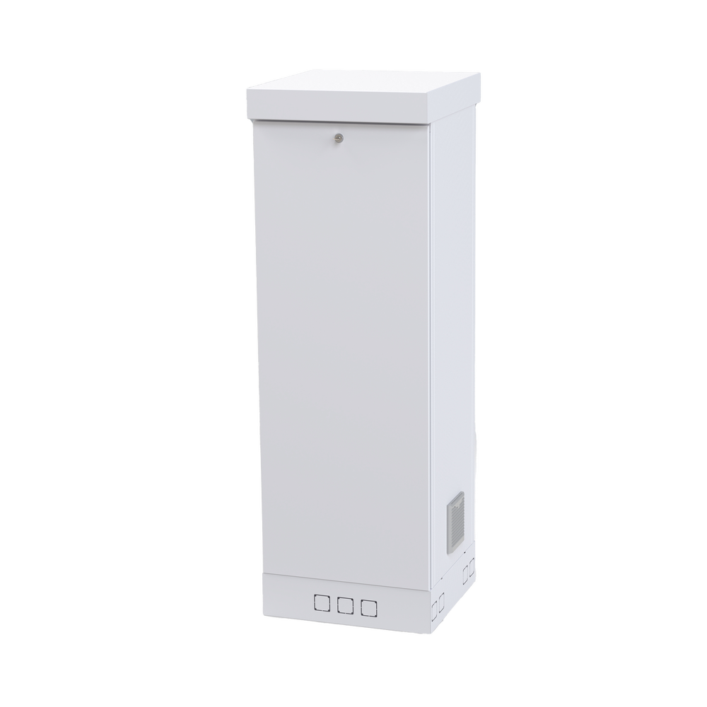 Gabinete para Piso, Capacidad, 31 Unidades de Rack, Doble puerta y Postes frontales e intermedios ajustables, Color Blanco, Se envía el Gabinete Armado.