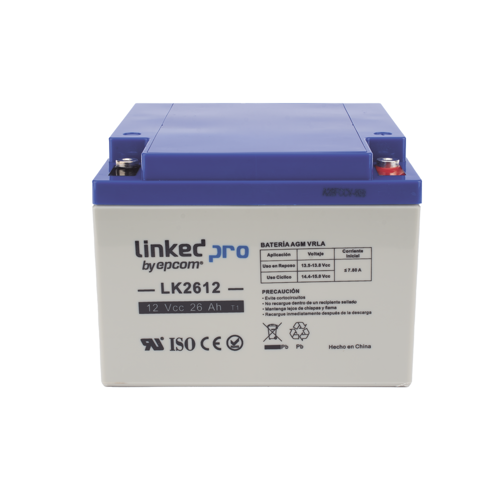 Batería 12 V / 26 Ah / UL / Tecnología AGM / Vida útil promedio de 5 años /Para uso en equipo electrónico, Alarmas de Intrusión / Incendio/ Control de acceso / Video Vigilancia / Terminales M5 - Image 5