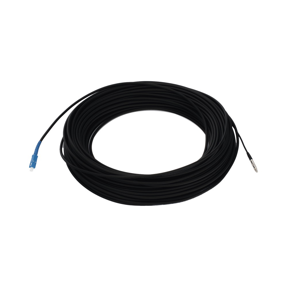 Rollo de Fibra ?ptica Drop Redonda G657A2 Monomodo Simplex de 100 Metros (328.08 Pies) con Conectores SC/UPC-SC/UPC para Instalaciones A?reas, Subterr?neas o a la Intemperie