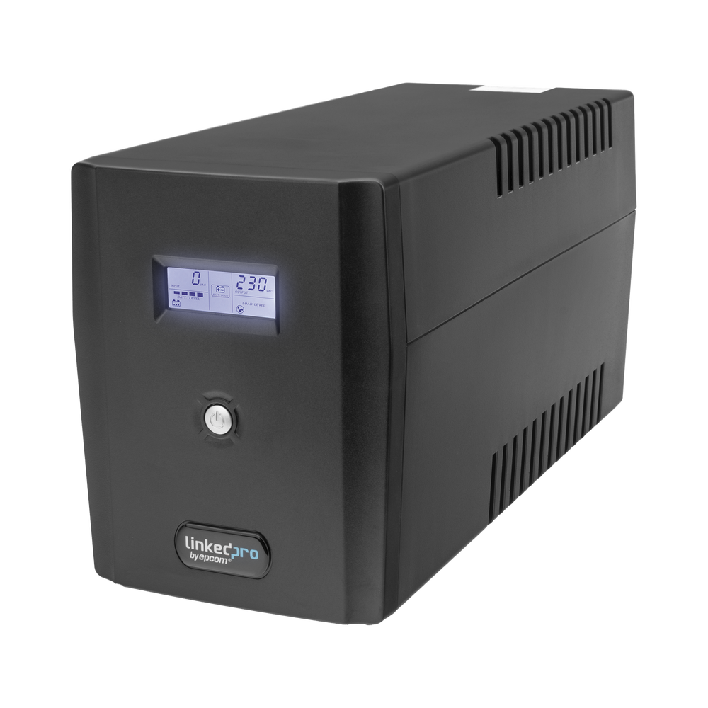 UPS 1500VA/900 W Pantalla LCD / Línea Interactiva 120Vca / 8 tomas 5-15R (6 Respaldadas) / Regulación de Voltaje / Protección RJ45