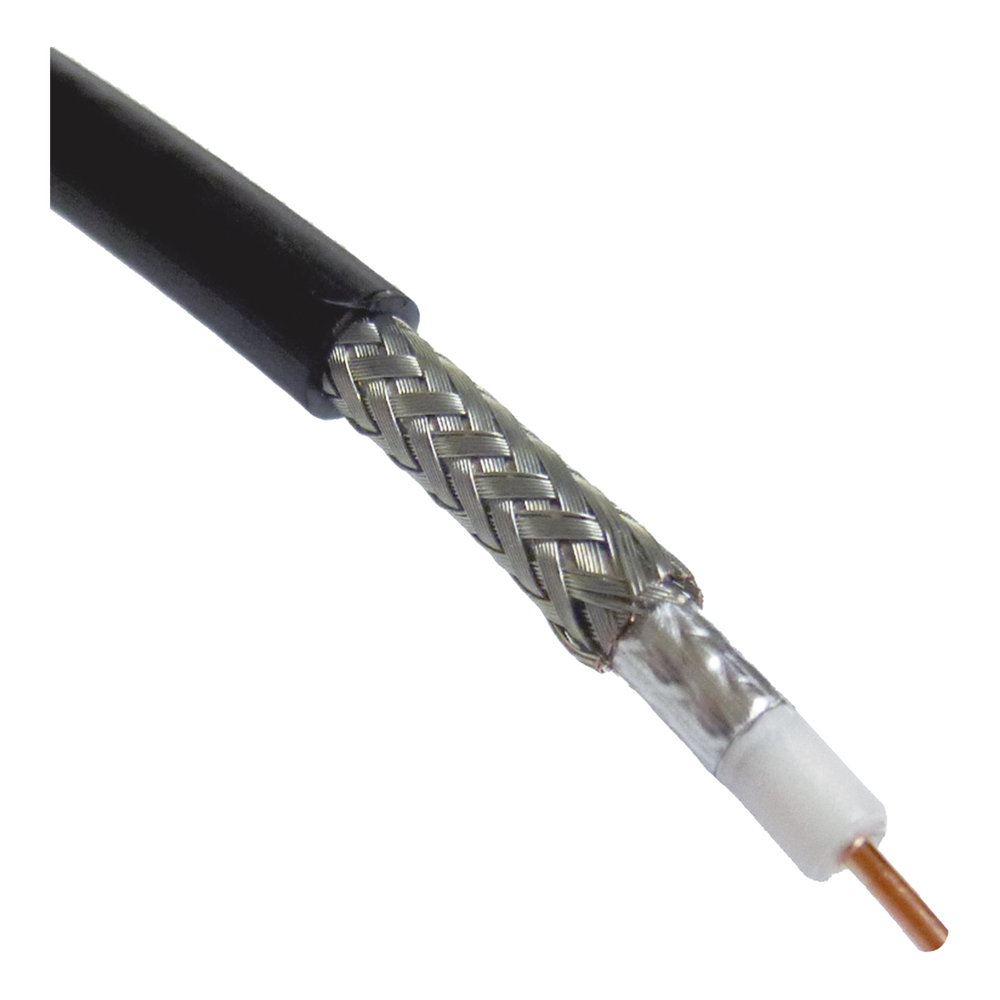 Carrete de 305 Metros (1000 Pies) de Cable Coaxial RG-58, 50 Ohms con Conductor S?lido de Cobre