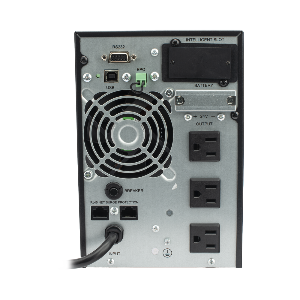 UPS 1000VA/900W Online Doble Conversión /Pantalla LCD / 3 tomas 5-15R / Regulación de Voltaje / Protección RJ45 - Image 3