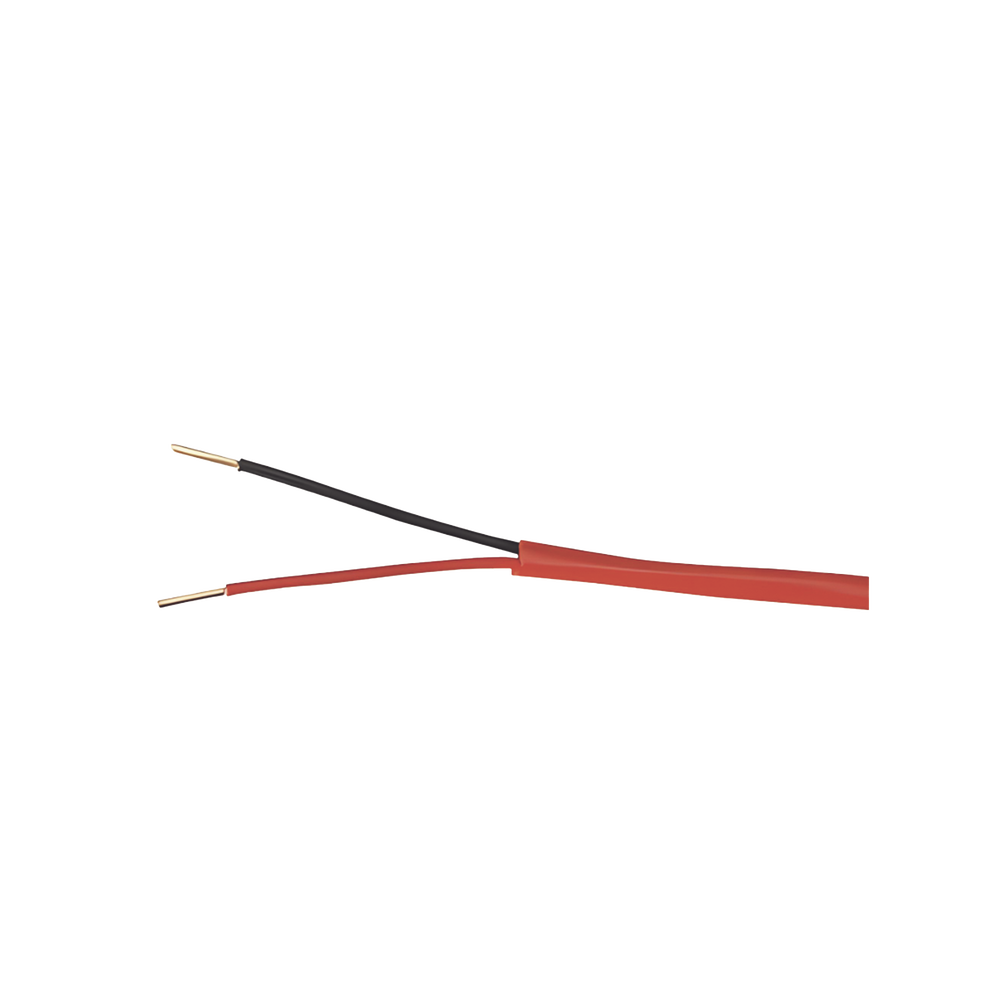Alambre de Alarma contra Incendios - Bobina de 305 Metros (1000 Pies): 2 x 16 AWG, Rojo, Tipo FPLR, (UL) FT4, Ideal para Sistemas de Detecci?n y Evacuaci?n de Incendios