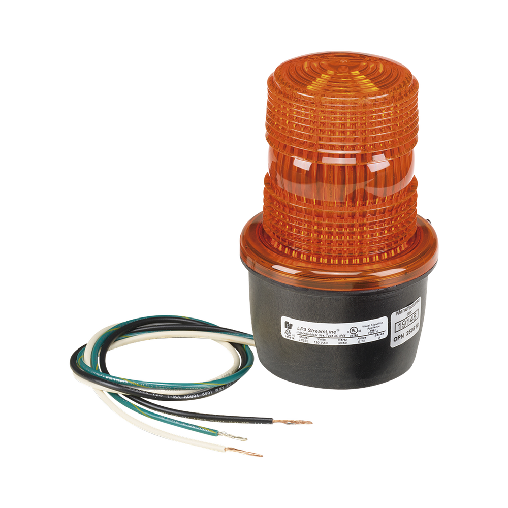Luz de advertencia LED serie Streamline, 120 Vca, montaje tipo t, ambar