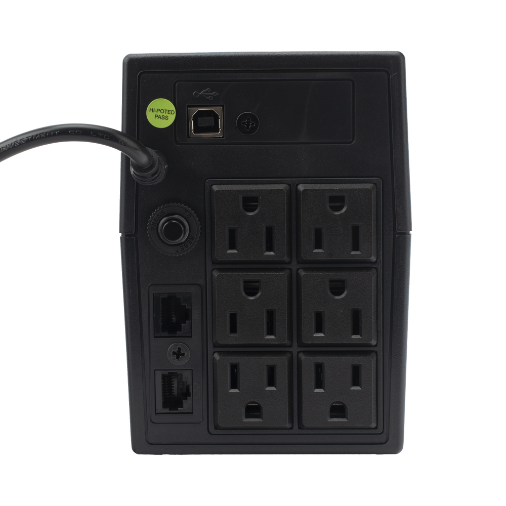 UPS 600VA/360 W Pantalla LCD / Línea Interactiva 120Vca / 6 tomas 5-15R (4 Respaldadas) / Regulación de Voltaje / Protección RJ45 - Image 5