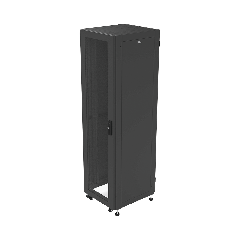 Gabinete para Telecomunicaciones Rack Estándar de 19", 42UR, 600 mm Ancho x 600 mm Profundidad. Fabricado en Acero, Se envía el Gabinete Armado.