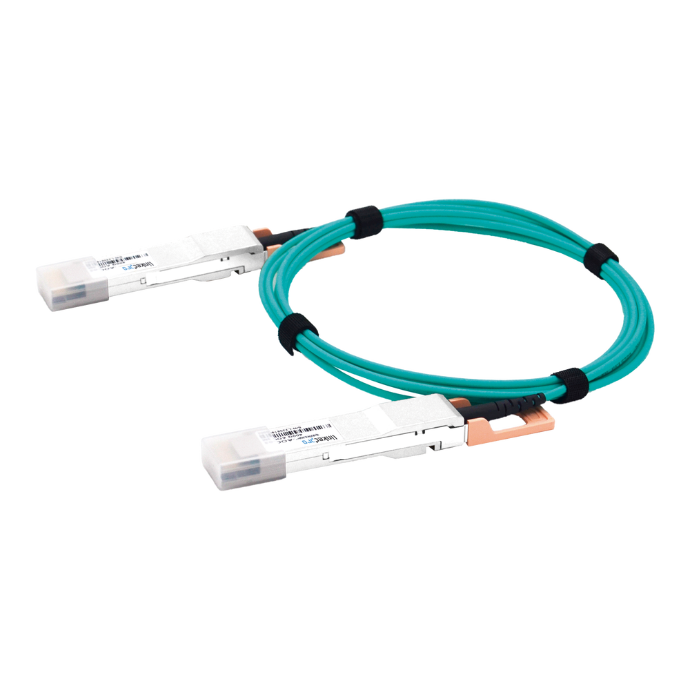 Cable AOC QSFP-DD de 400 Gbps a 400 Gbps / Cable de fibra óptica Activo / Longitud: 1 metro