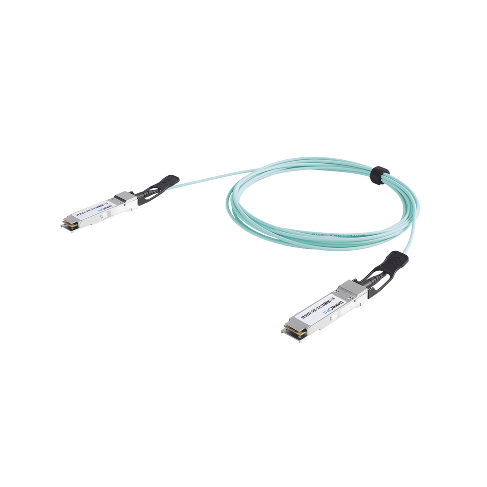 Cable AOC QSFP+ de 40 Gbps a 40 Gbps / Cable de fibra óptica Activo / Longitud: 30 metros