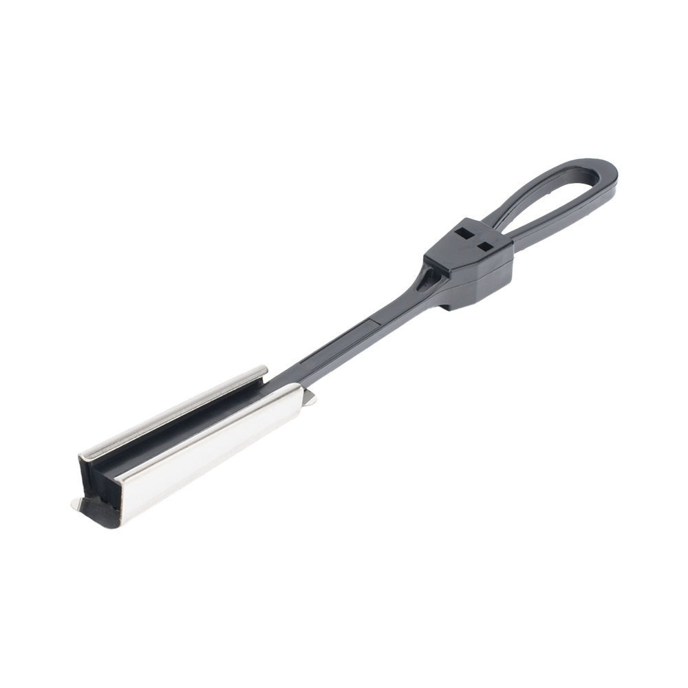 Tensor Plastico para Fibra Óptica Drop Plana de 5x2 mm, Span 80 metros (Termoplastico Resistente a los Rayos UV)