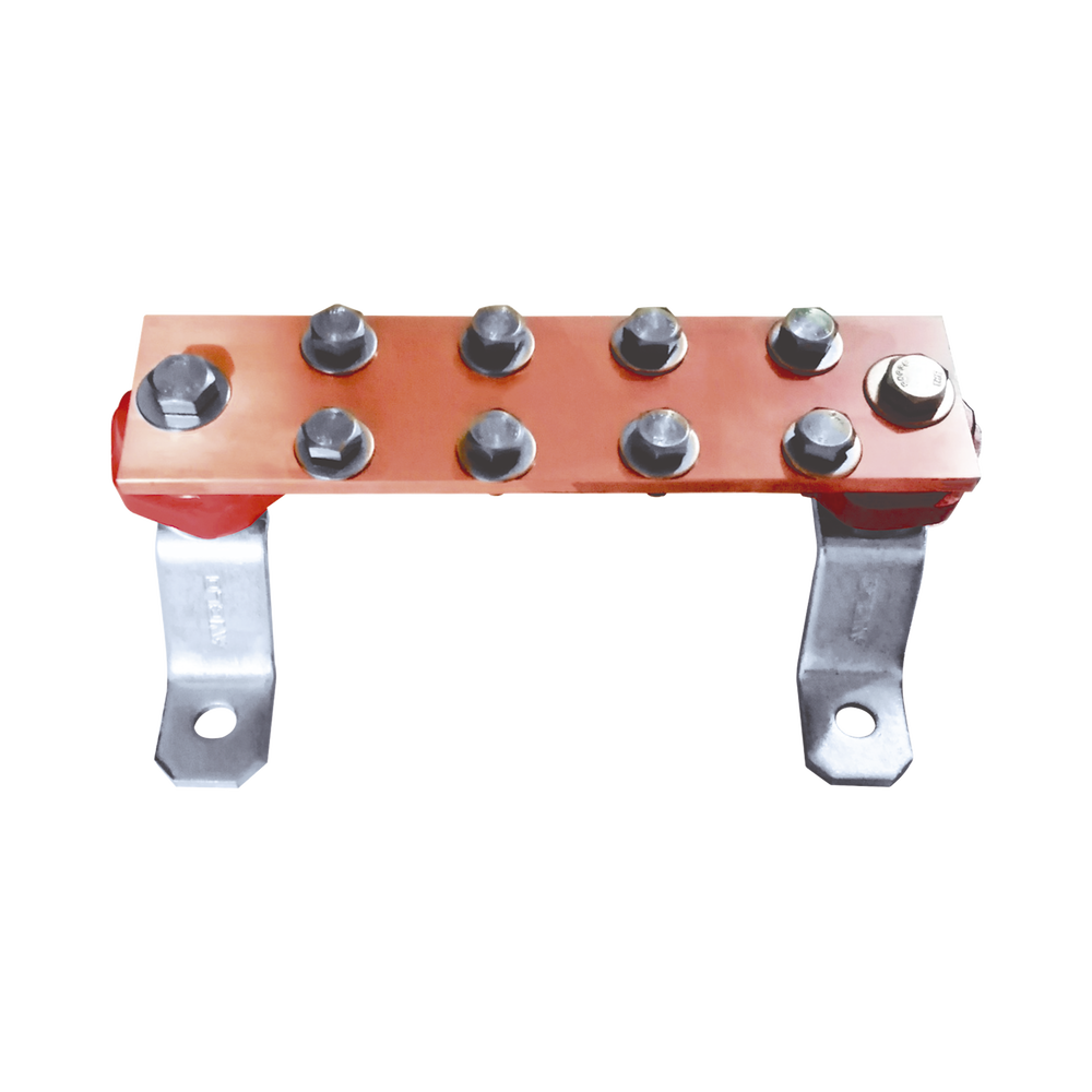 Barra de Unión con 1000 A de Capacidad. Incluye Montaje para Muro y Aisladores.