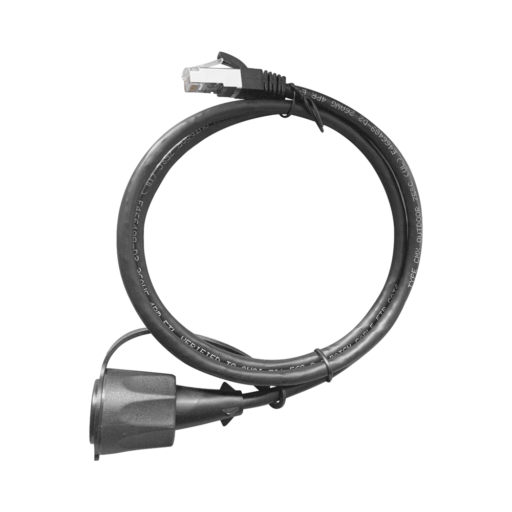 Cable de Parcheo Industrial Cat6 Blindado (FTP) con protección contra agua (IP67) en un extremo, 1 metro - Image 2