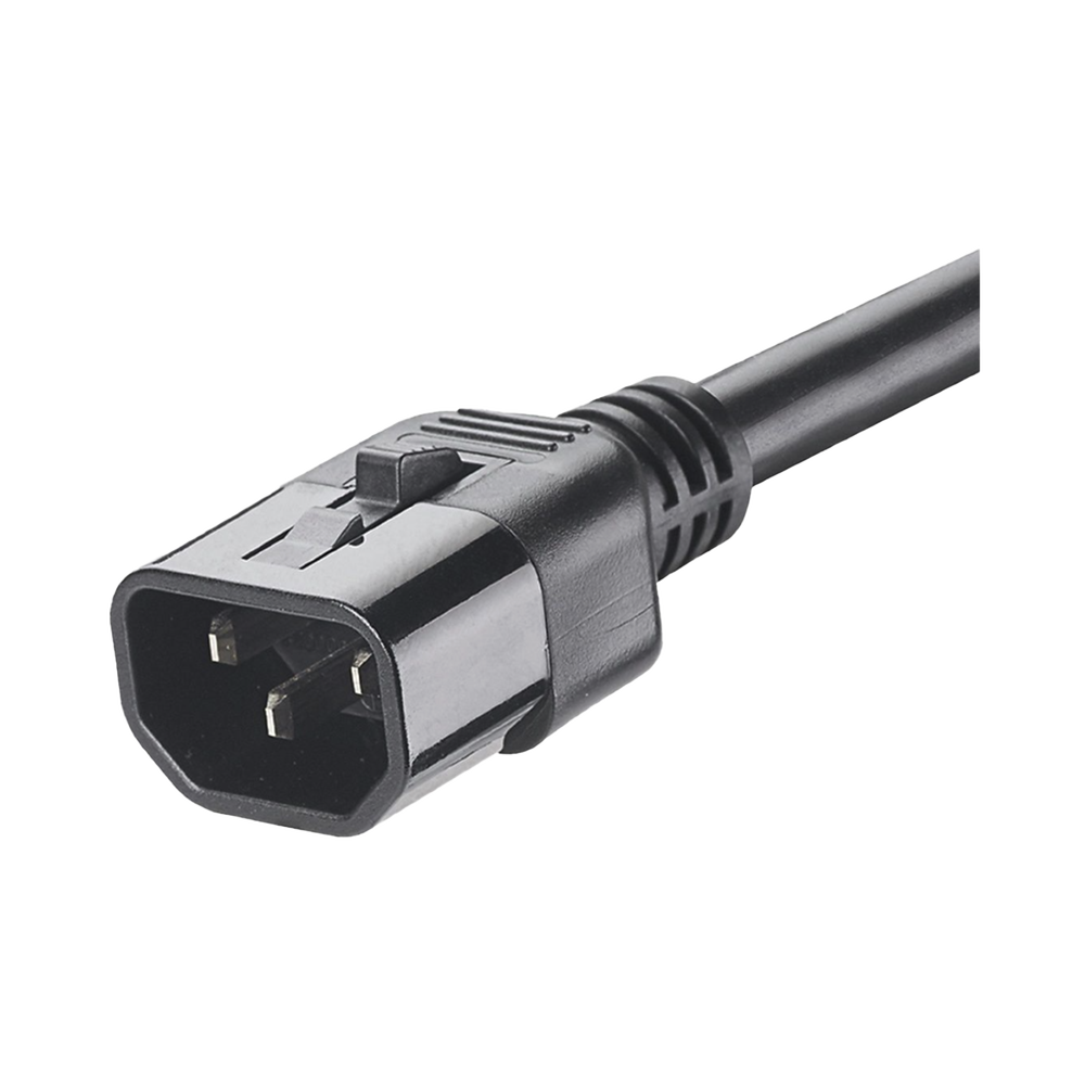 Cable de Alimentación Eléctrica Con Bloqueo de Seguridad, de IEC C14 a IEC C13, 1.2 Metros de Largo, Color Negro, Paquete de 10 Piezas - Image 2