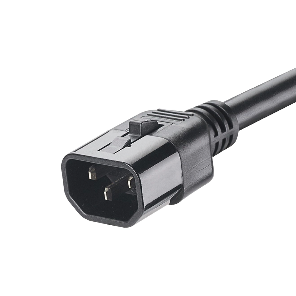 Cable de Alimentación Eléctrica Con Bloqueo de Seguridad, de IEC C14 a IEC C13, 1.8 Metros de Largo, Color Negro, Paquete de 10 Piezas - Image 2