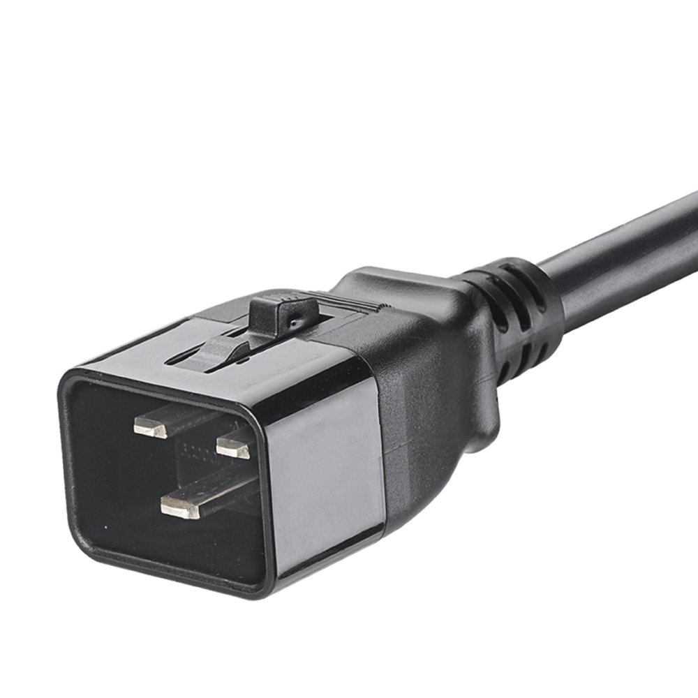 Cable de Alimentación Eléctrica Con Bloqueo de Seguridad, de IEC C20 a IEC C19, 60 cm de Largo, Color Negro, Paquete de 10 Piezas - Image 2