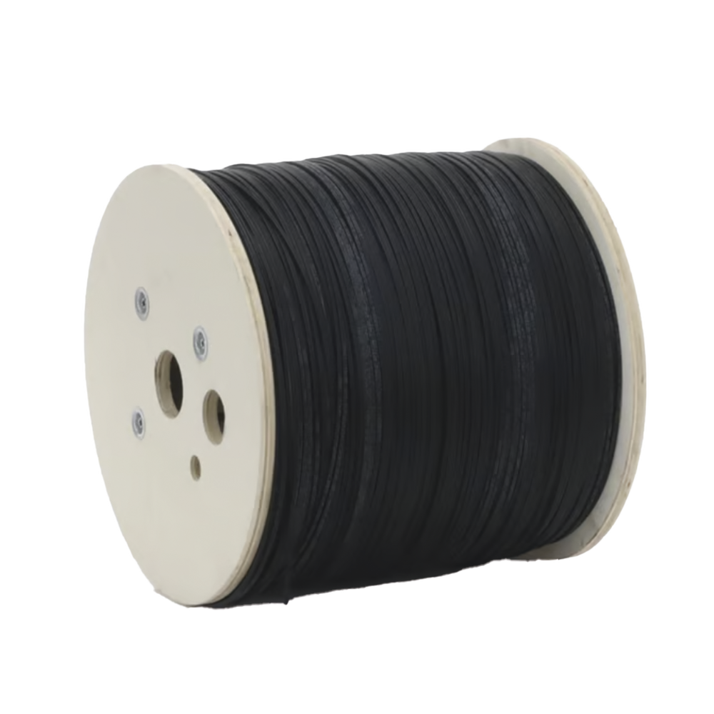 Carrete de 2 Kil?metros de Fibra ?ptica Drop Plana, Interior/Exterior G.657A2 Monomodo de 1 Hilo (Unifibra), Diel?ctrica, Forro Negro, Compatible con Conectores FASC, FASCUP, FASCLC - Image 2