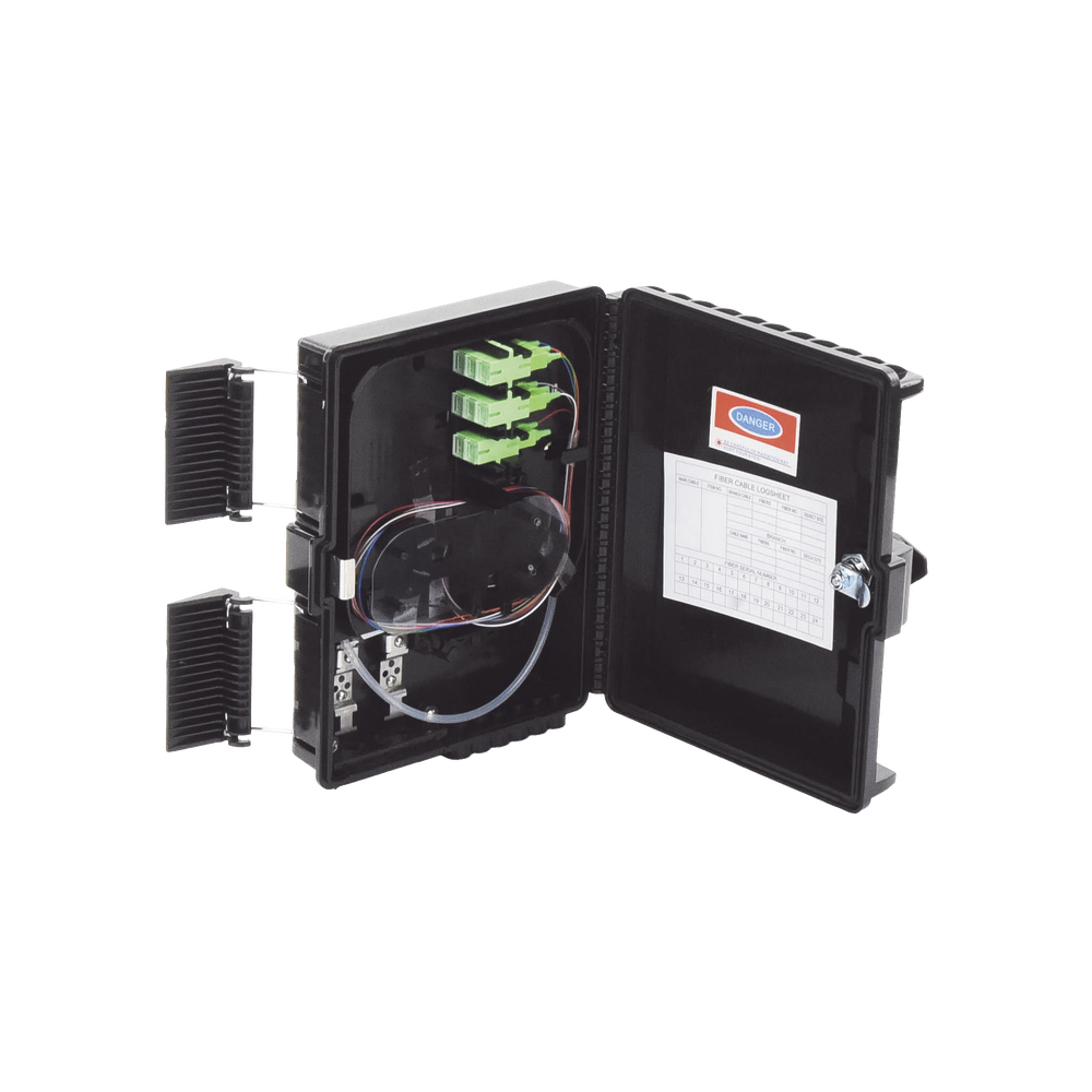 Cierre de Empalme para 24 Fusiones de Fibra ?ptica, Interior/Exterior, con 8 Acopladores SC/APC y Splitter 1x8 SC/APC Incluido, IP65