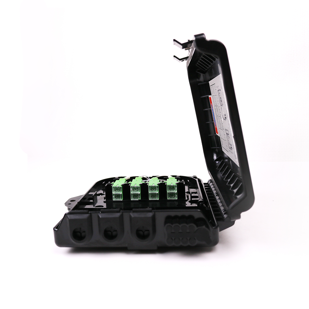 Cierre de Empalme para 24 fusiones de fibra óptica, Interior/Exterior, 3 Entradas para Cable Ø 6-12mm, con 8 acopladores SC/APC y splitter 1x8 SC/APC Incluido, IP65 - Image 4