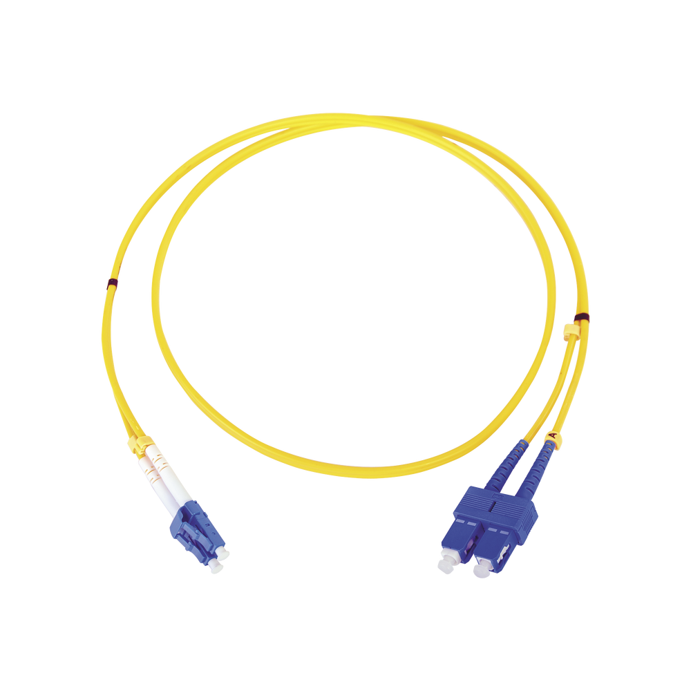 Jumper de Fibra ?ptica Monomodo LC/SC Duplex de 1 Metro (3.28 Pies)