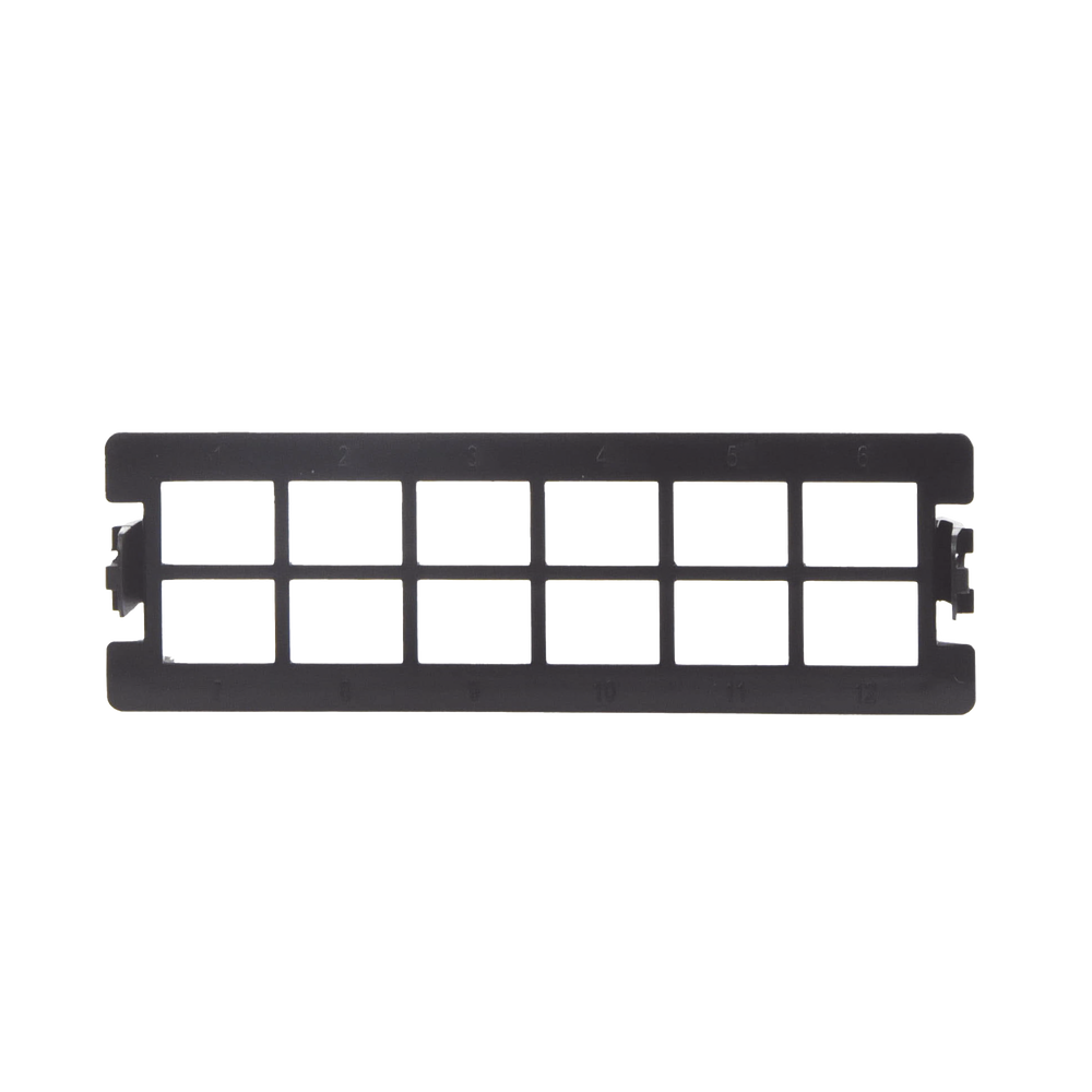 Placa Acopladora Vac?a para Distribuidor de Fibra ?ptica LP-ODF-8024, Acepta 12 Acopladores SC Simplex o 12 Acopladores LC Duplex, Color Negro