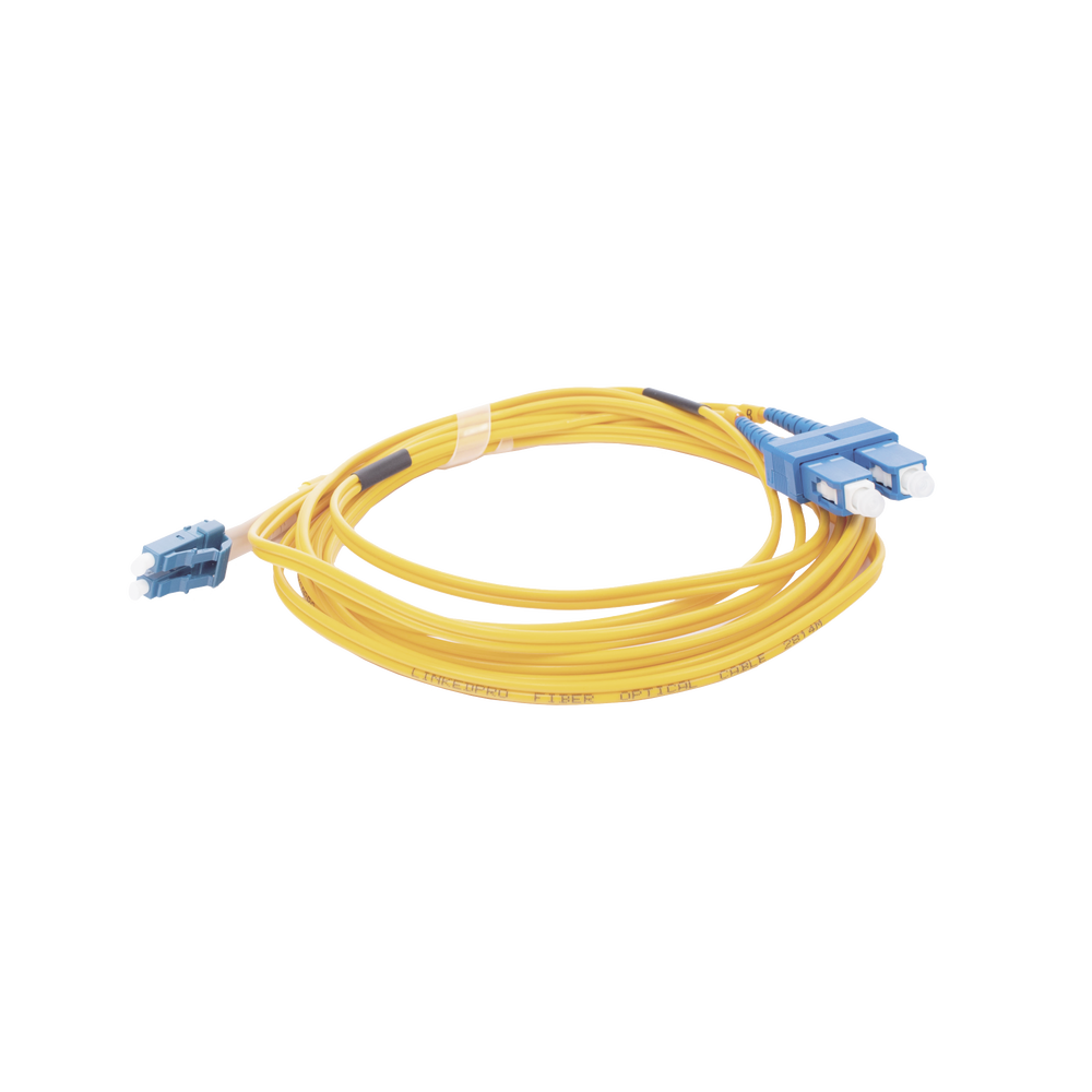 Jumper de Fibra ?ptica Monomodo 9/125 LC/UPC-SC/UPC, PVC, 2.0 mm, D?plex, Amarillo, 3 Metros (9.84 Pies) - Image 2