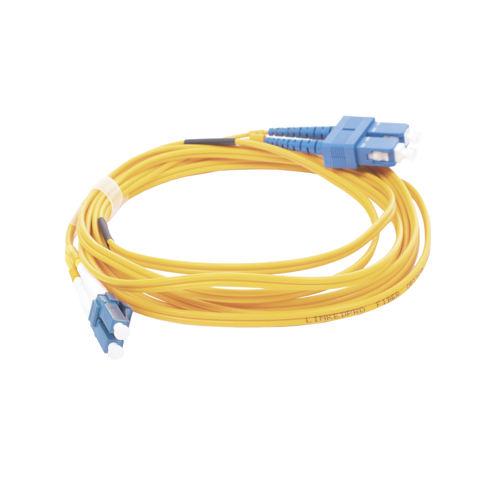 Jumper de Fibra ?ptica Monomodo 9/125 LC/UPC-SC/UPC, PVC, 2.0 mm, D?plex, Amarillo, 3 Metros (9.84 Pies) - Image 3